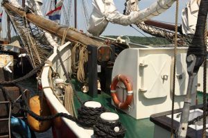 An Bord des Traditionsseglers Ryvar